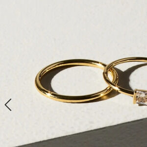 Madewell Delicate Collection Demi-Fine Stacking Ring Gold Size 8